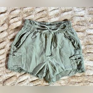 Thread & Supply - Olive Green Cargo Drawstring Shorts